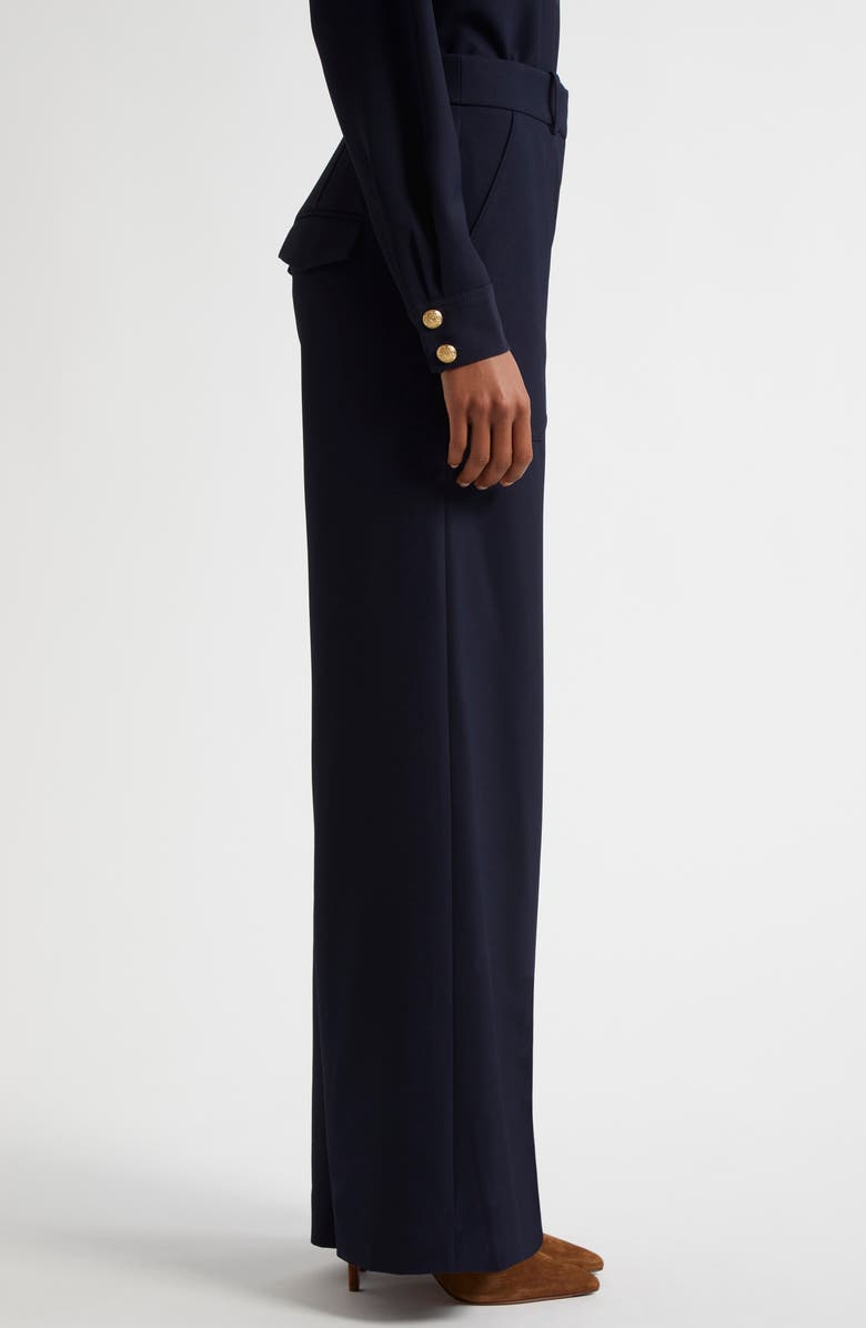 Veronica Beard Cole Wide Leg Pants, Alternate, color, Navy