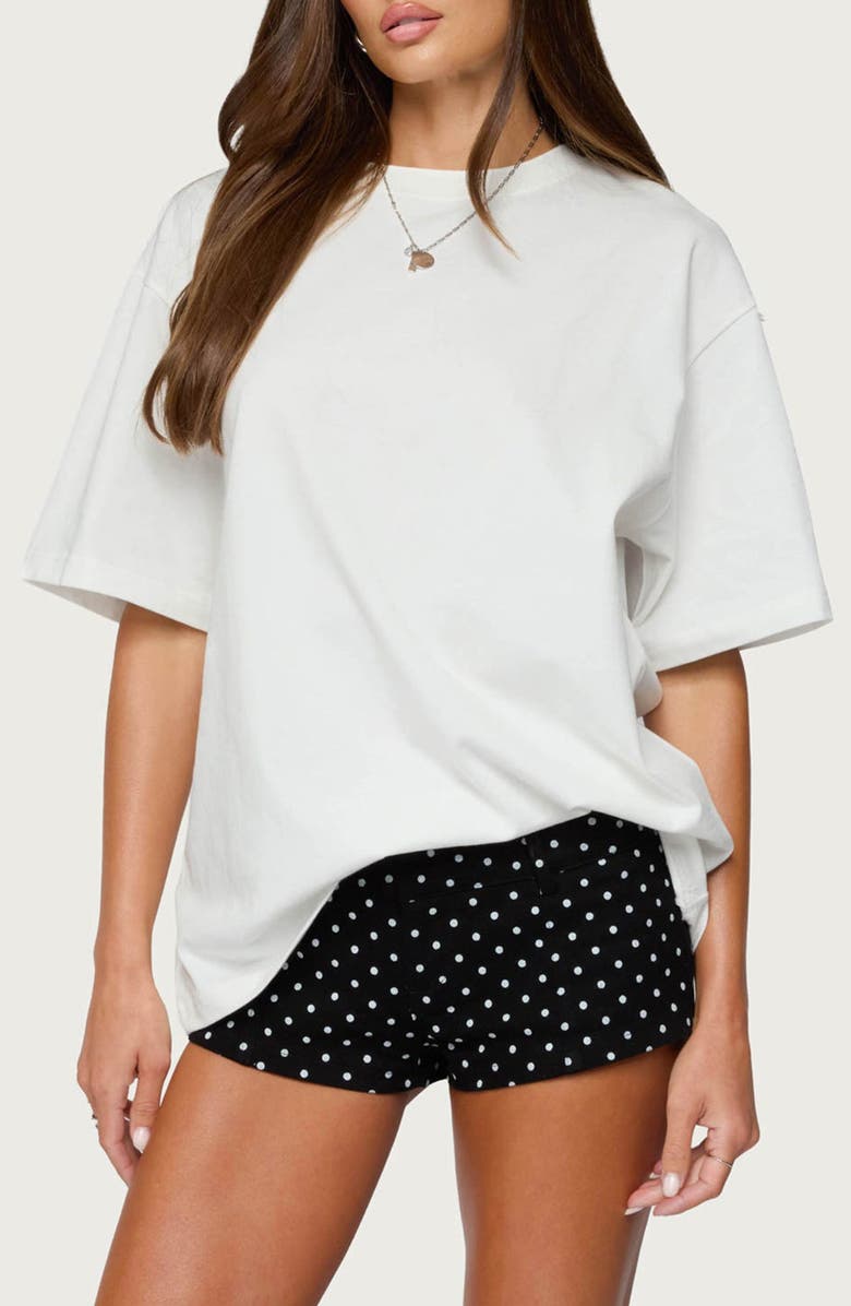 EDIKTED Devan Oversize Cotton T-Shirt, Main, color, White