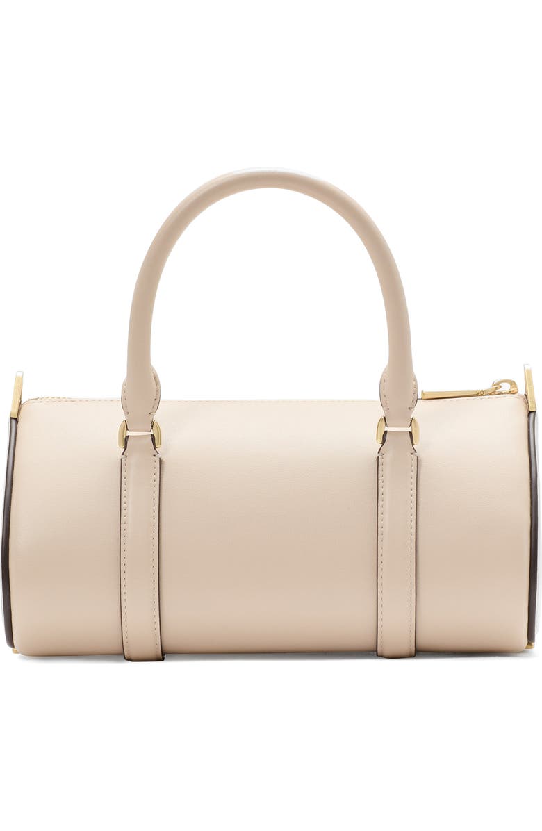 Kate Spade New York spade icon fine grain leather barrel bag, Alternate, color, Milk Glass