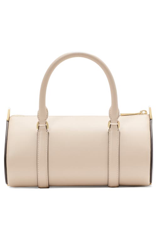 Kate Spade New York Spade Icon Fine Grain Leather Barrel Bag In Milk Glass