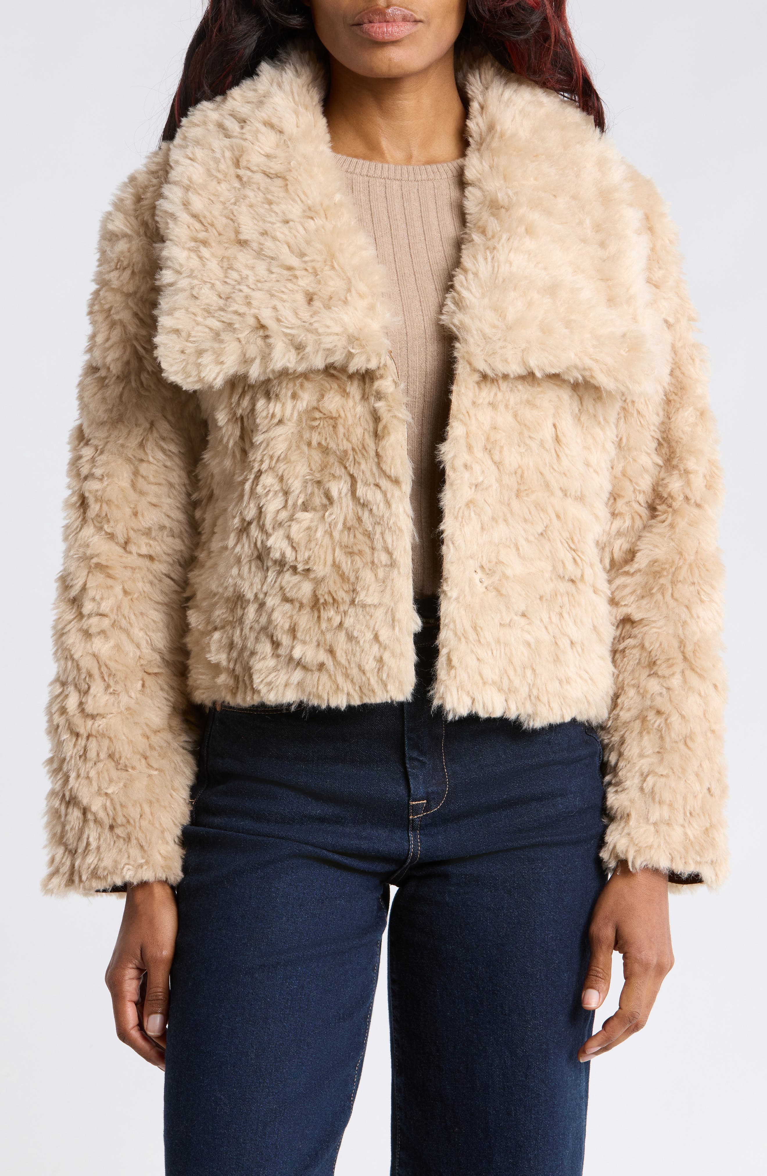 Faux Fur Crop Jacket