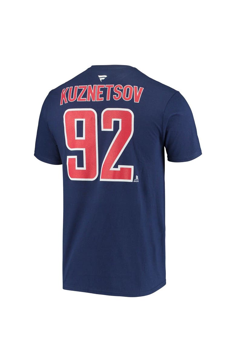 FANATICS Men's Fanatics Branded Evgeny Kuznetsov Navy Washington Capitals Name & Number T-Shirt, Alternate, color,