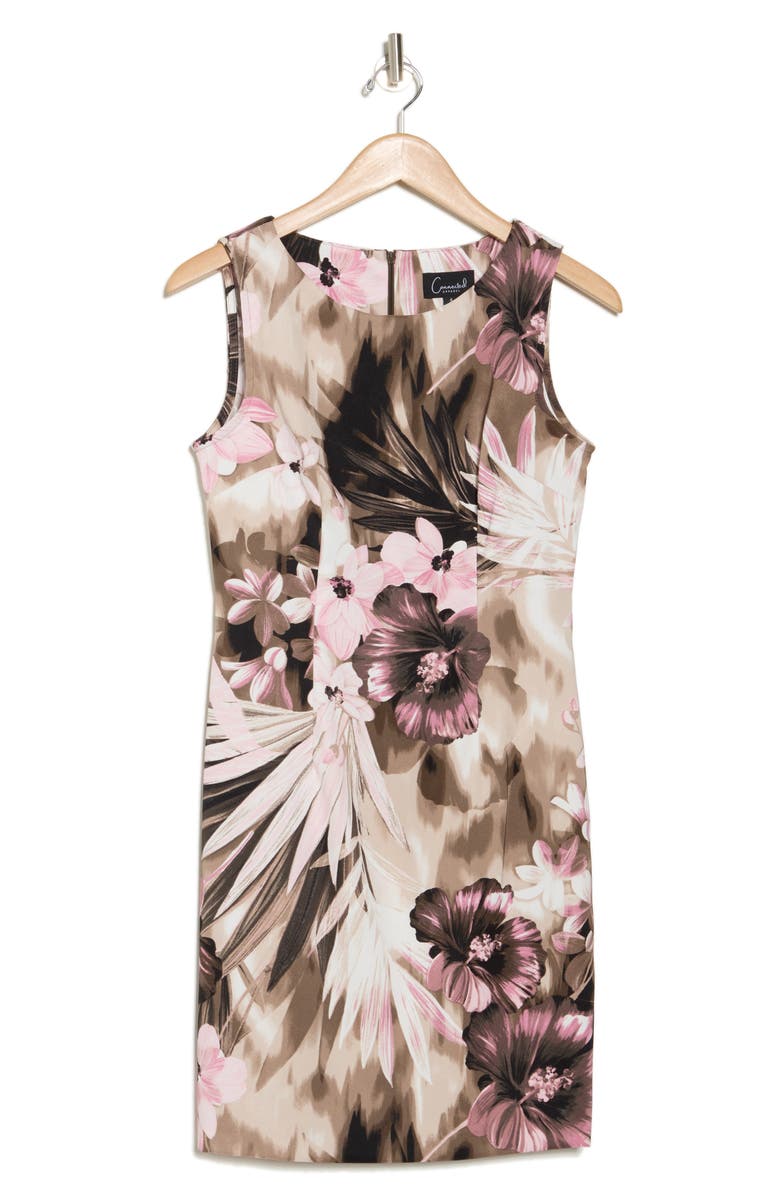 Connected Apparel Tropical Print Sleeveless Dress, Alternate, color, 