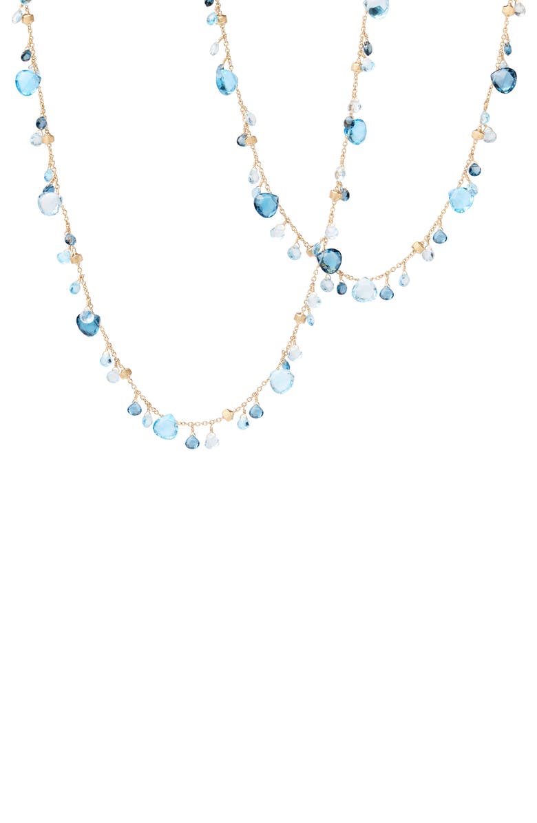 Marco Bicego Paradise Mixed Topaz Long Charm Necklace, Alternate, color, 