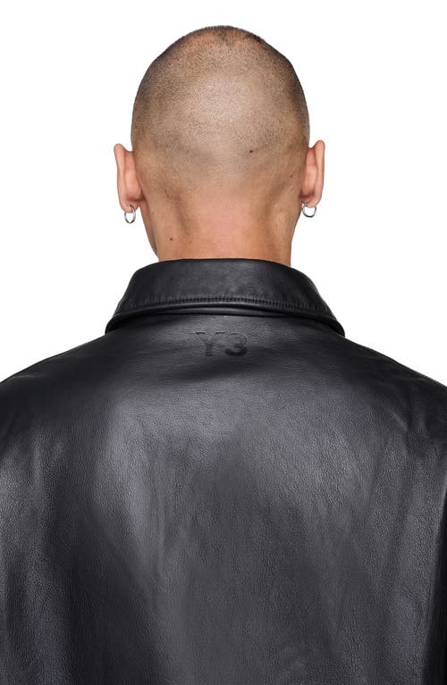 Adidas Originals Adidas Leather Bomber Jacket In Black