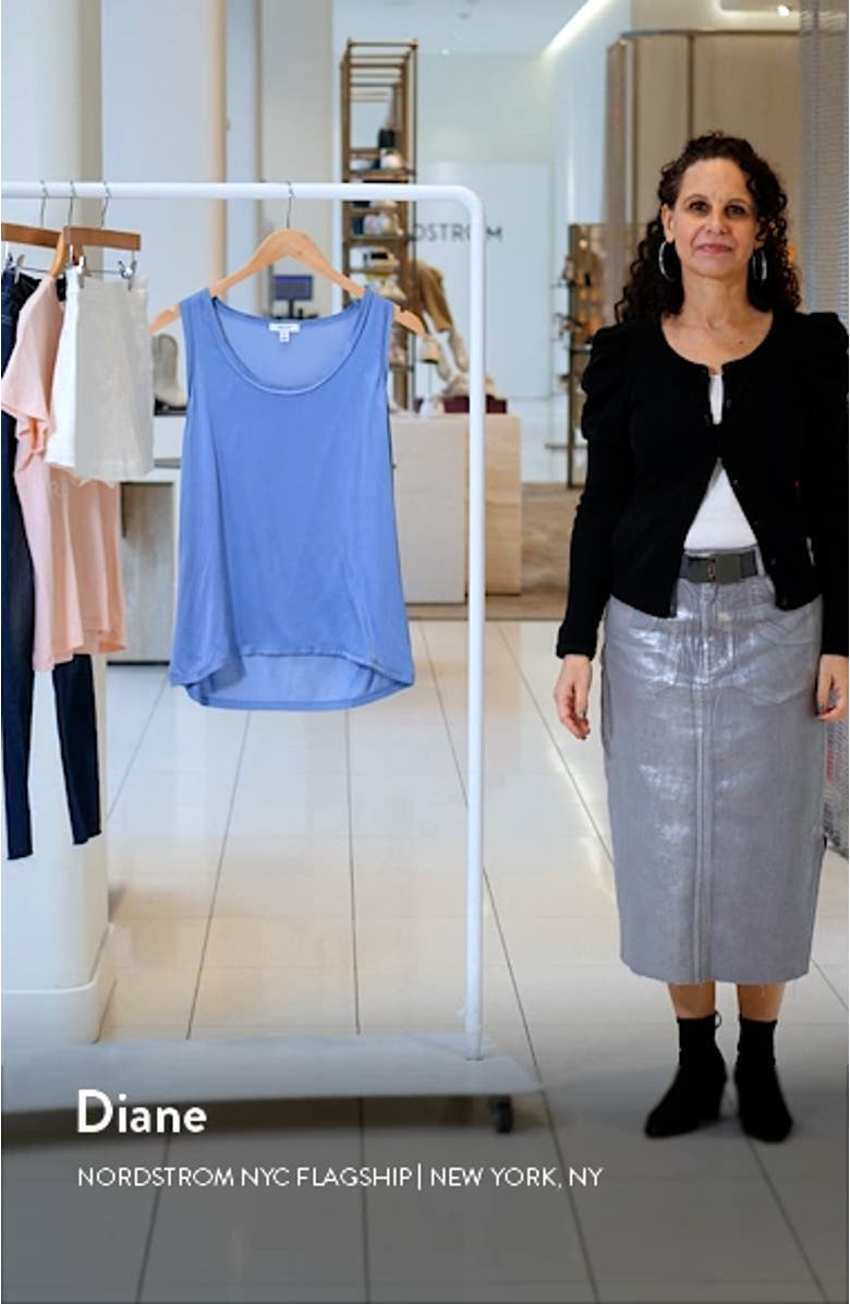 Riley Mixed Media Silk Blend Tank, sales video thumbnail