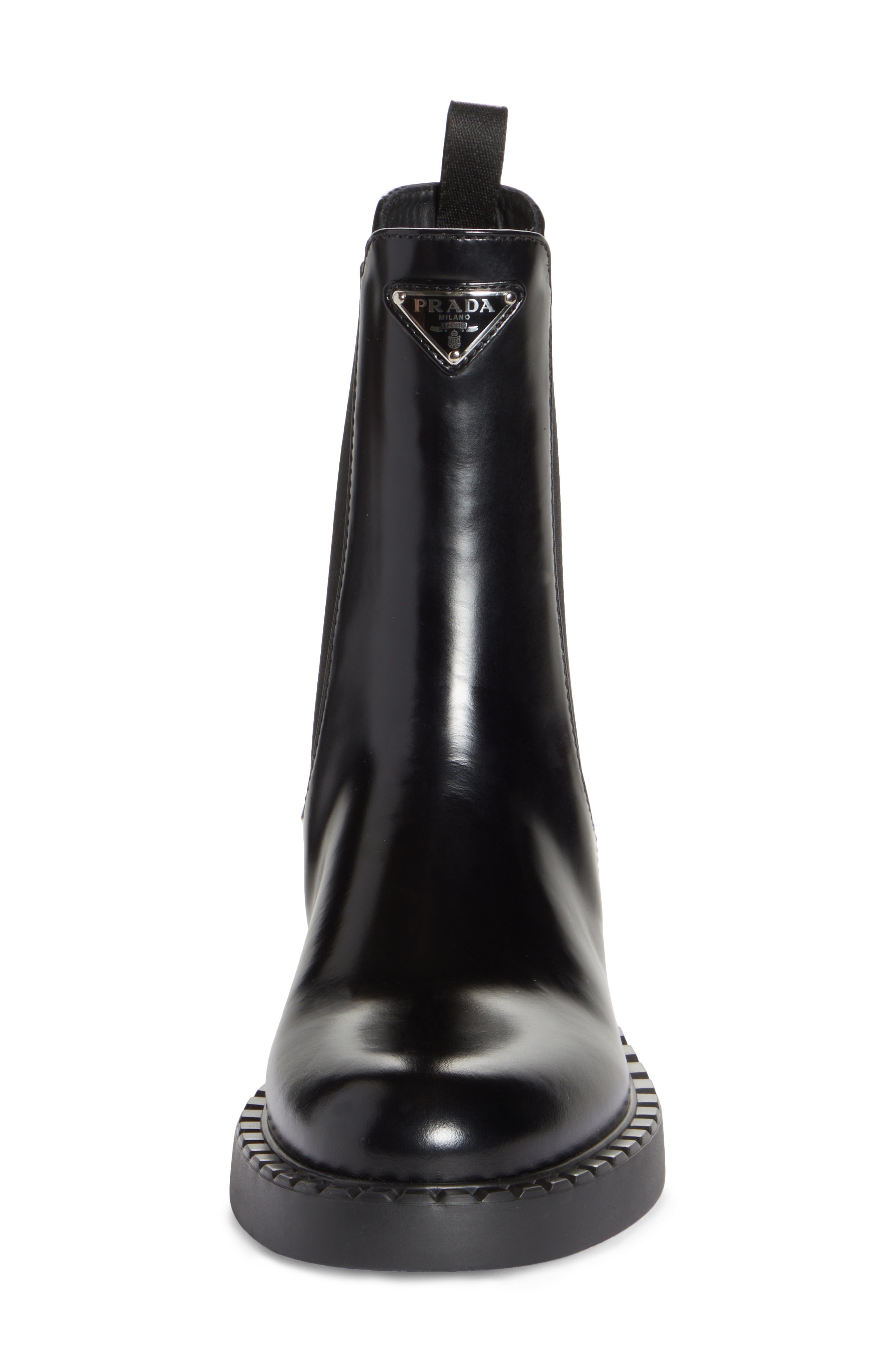 Prada Chocolate Chelsea Boot, Alternate, color, 