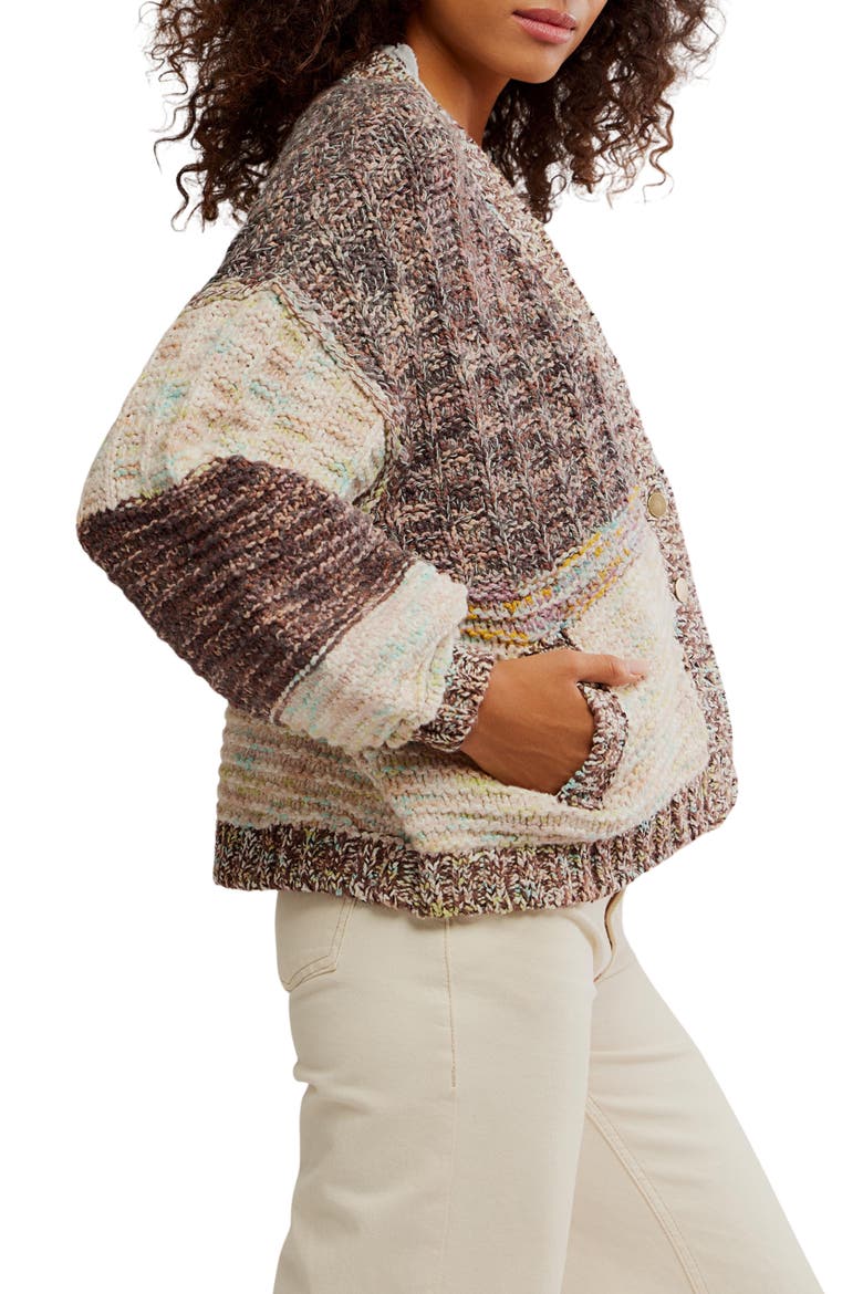 Isabella Colorblock Cardigan, Alternate, color, MOONBEAM COMBO