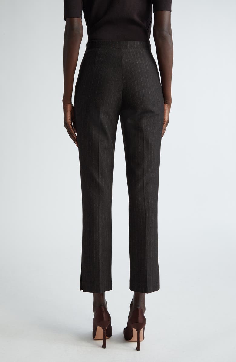 ST. JOHN Pinstripe Jersey Ankle Pants, Alternate, color,