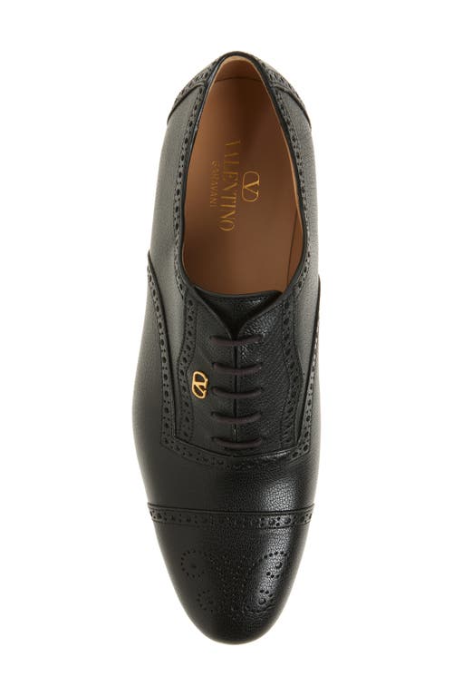 Valentino Garavani Wingtip Oxford In Nero