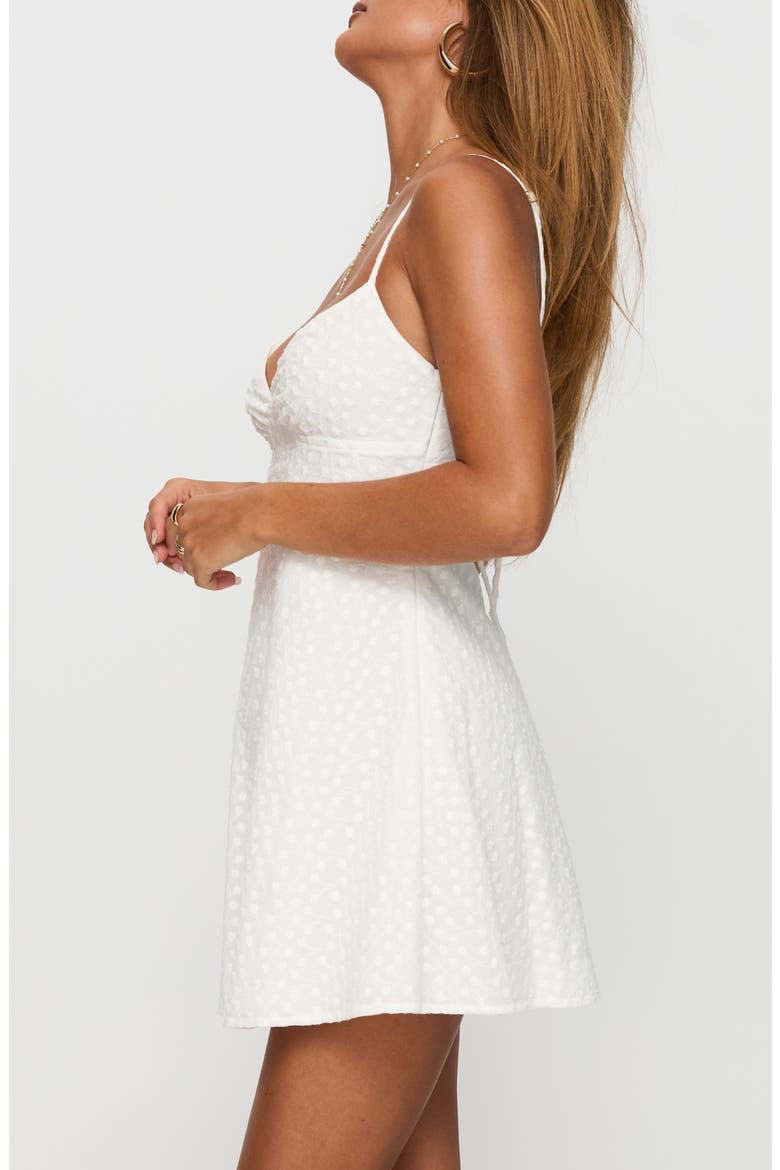 Dearly Embroidered Minidress, Alternate, color, WHITE