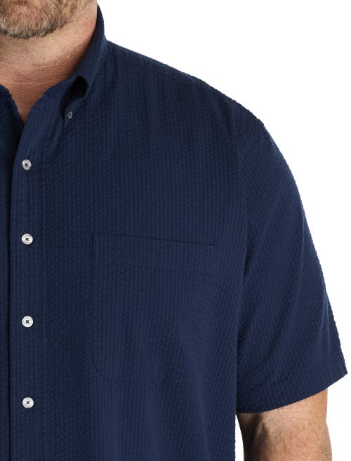 Brooks Brothers Big & Tall Seersucker Sport Shirt In Blue