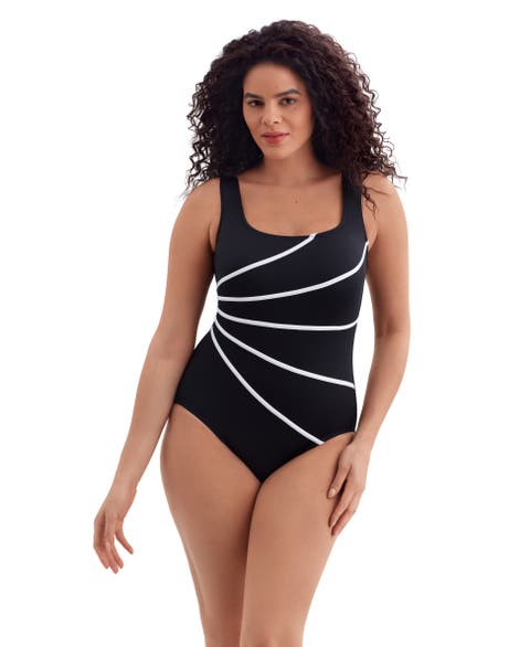 Fan Tank Long Torso One-Piece Swimsuit