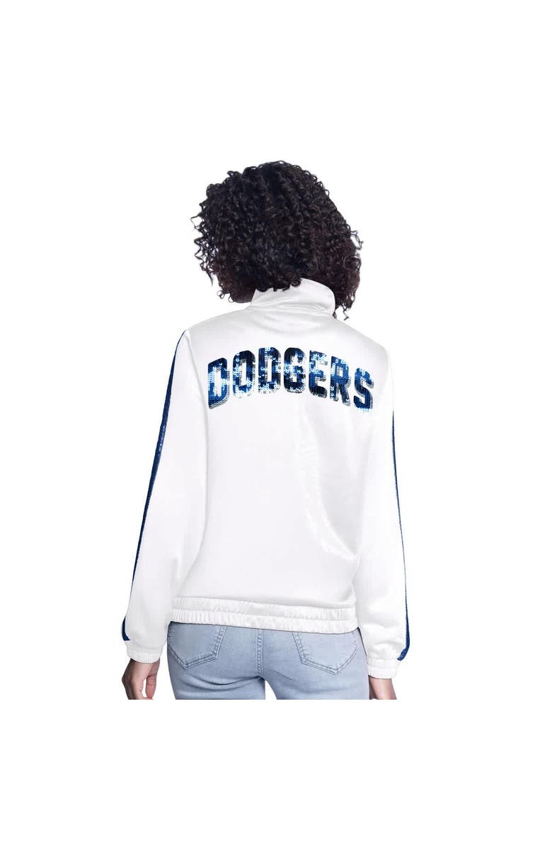 G-III SPORTS BY CARL BANKS Women's G-III Sports by Carl Banks  White Los Angeles Dodgers Gear II Full-Zip Track Jacket, Alternate, color, 