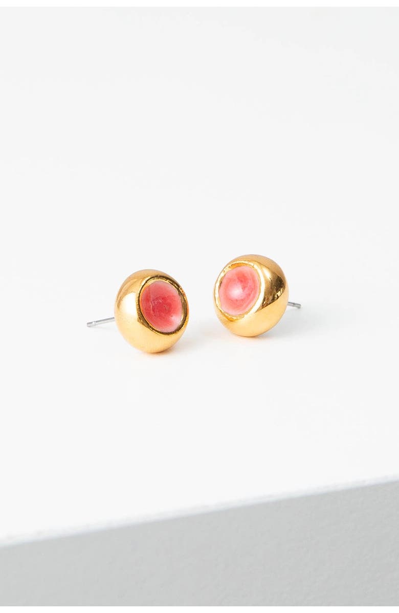 Noonday Collection Sculpted Porcelain Studs, Main, color, Coral