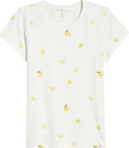 rag & bone Lemon Print Cotton Baby Tee