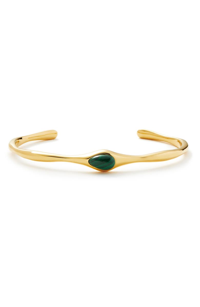 Missoma Malachite Cuff Bracelet, Main, color, Gold