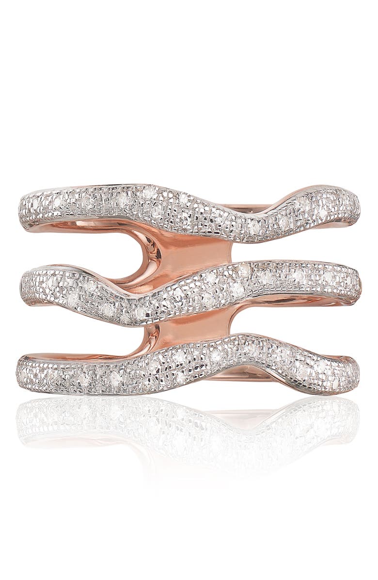 Monica Vinader Riva Three Band Diamond Ring, Main, color,
