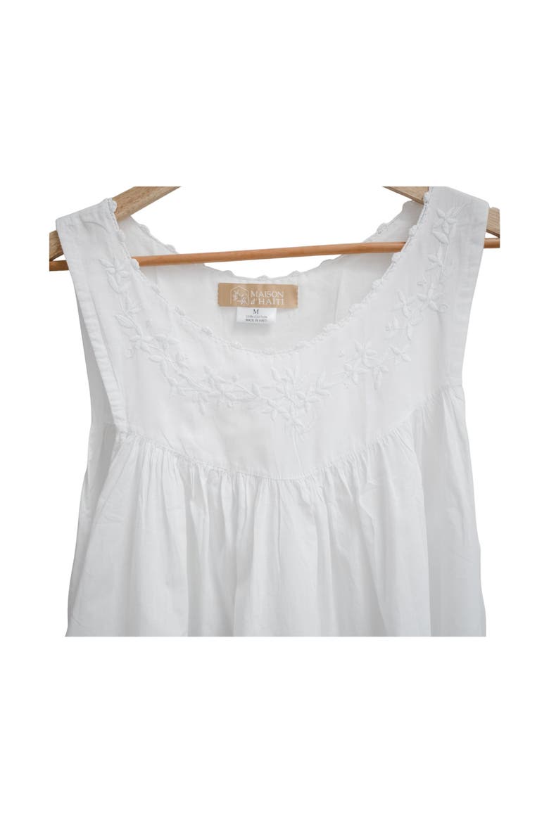 Garland Nightgown, Alternate, color, White