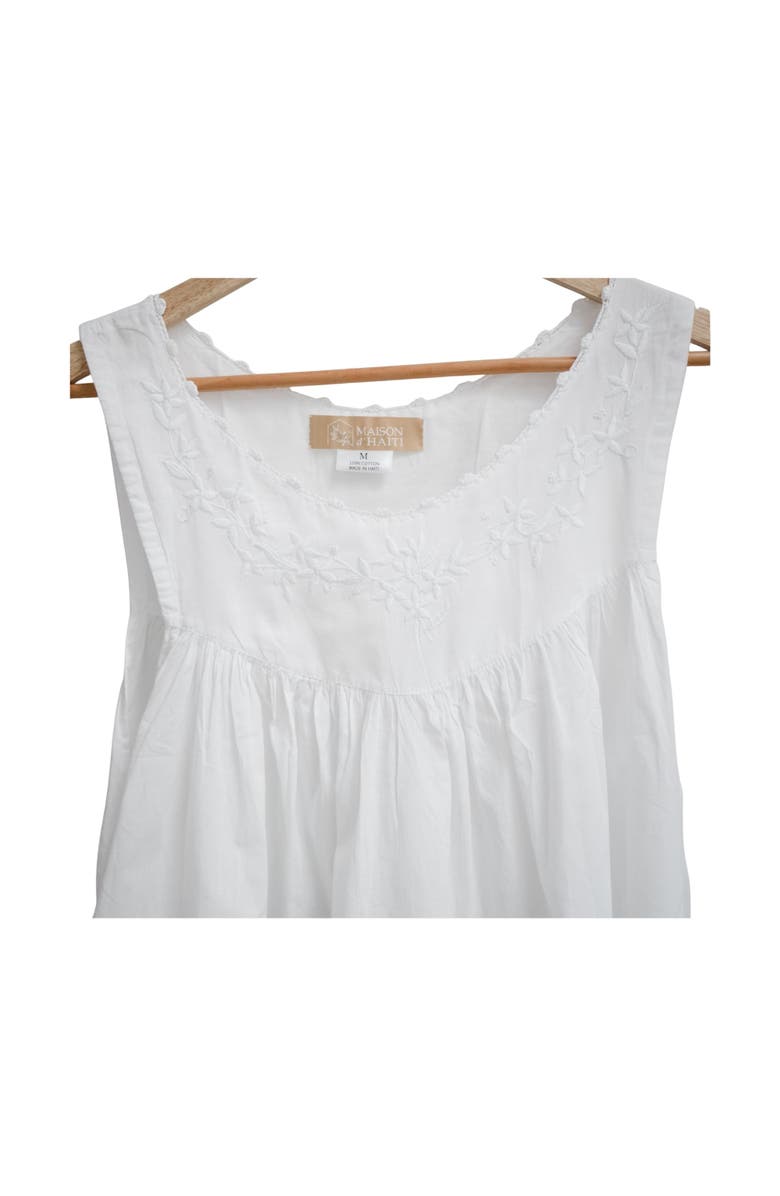 Maison d'Haiti Garland Nightgown, Alternate, color, White