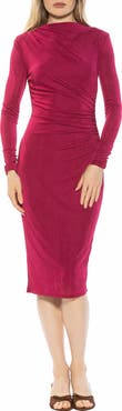 Alexia Admor Kim Bodycon Long Sleeve Midi Dress