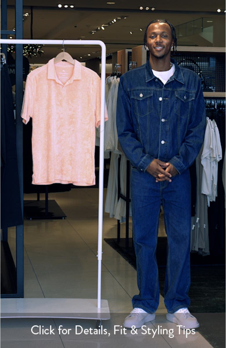 Poolside Terry Cloth Johnny Collar Polo, sales video thumbnail