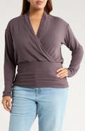 Renee C Surplice V-Neck Long Sleeve Top