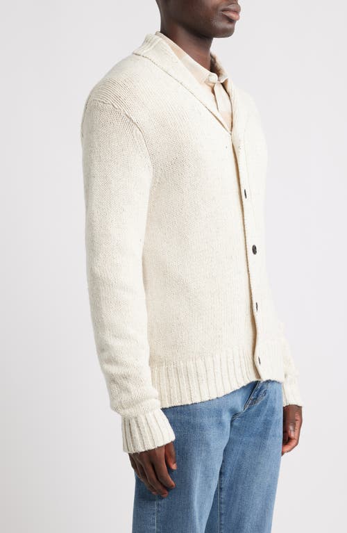 Rails Cordon Shawl Collar Cotton Blend Cardigan In White