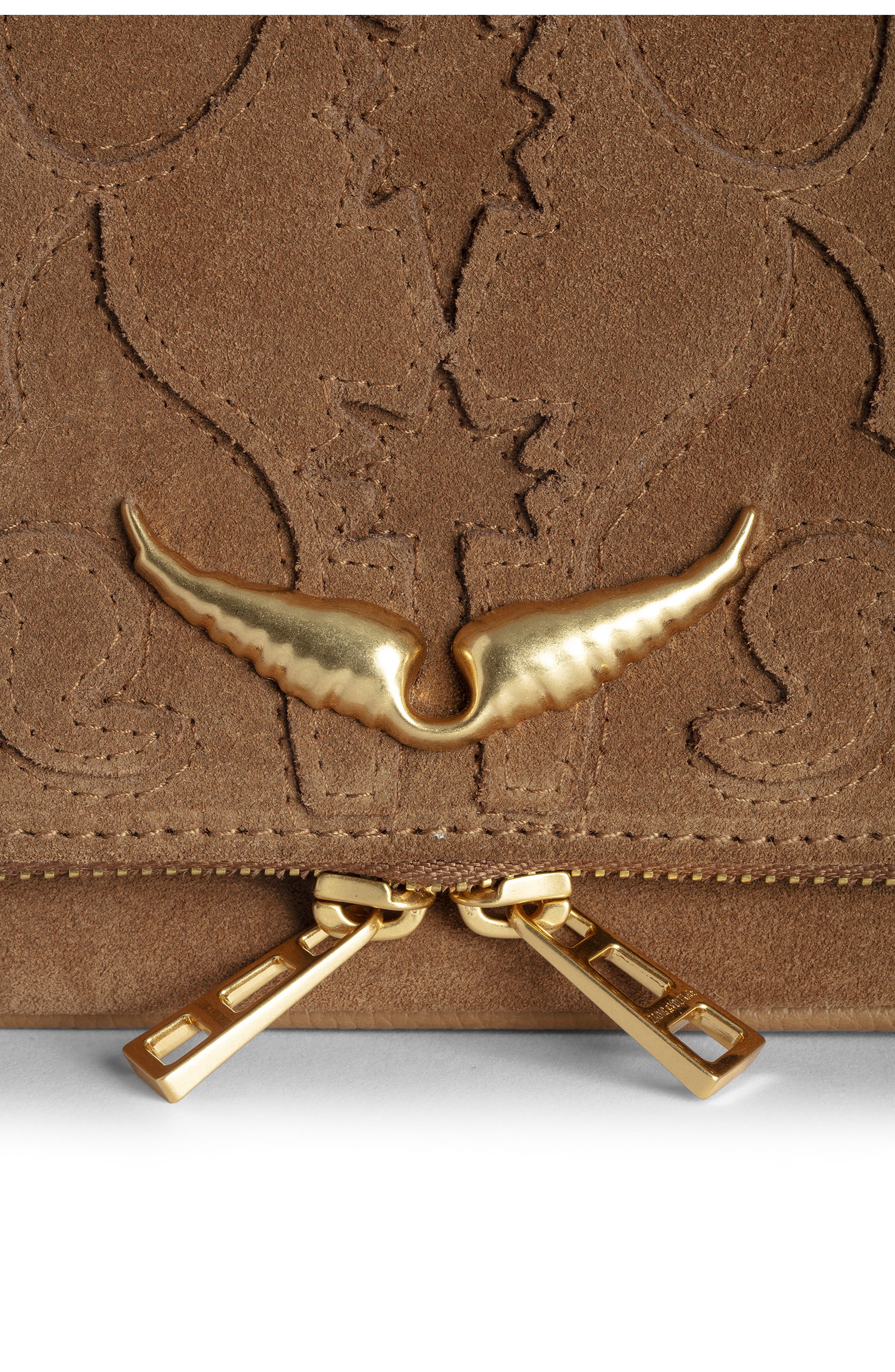 Zadig 
Voltaire Rock Western Suede Crossbody Bag, Alternate, color, 