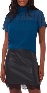 Vince Camuto Flutter Sleeve Chiffon Top
