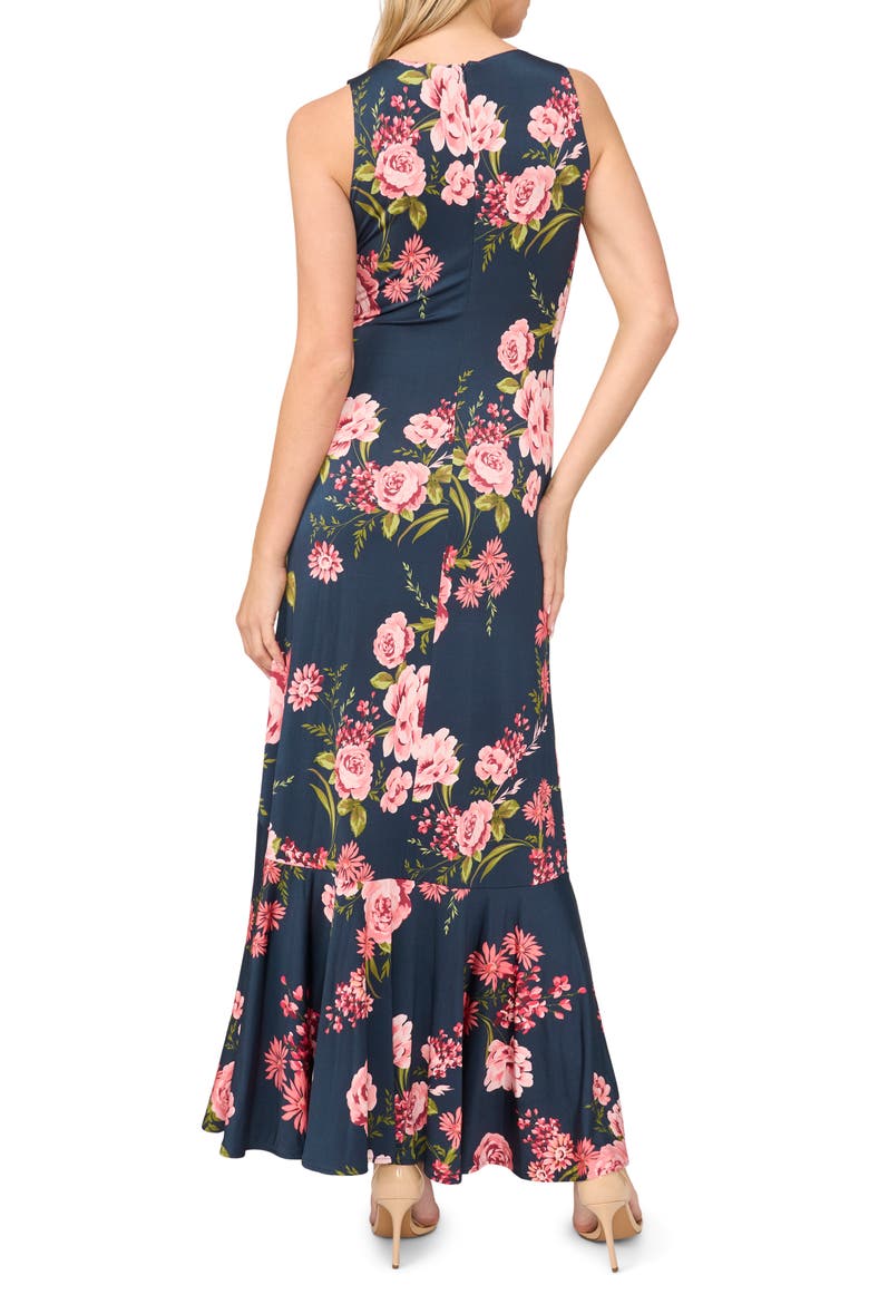 Elizabeth Floral Ruched Dress, Alternate, color, INDIGO NIGHT