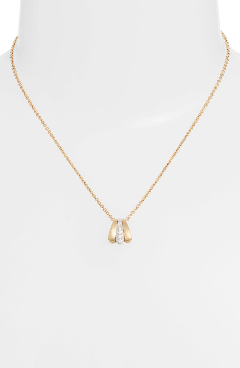 Marco Bicego Lucia 18K Yellow & White Gold Pendant Necklace, Alternate, color, 