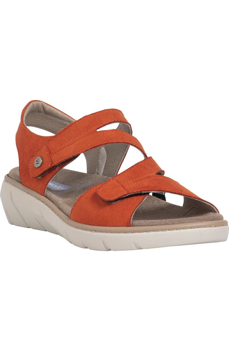 Wolky Ikaria Slingback Platform Wedge Sandal, Main, color, Brick