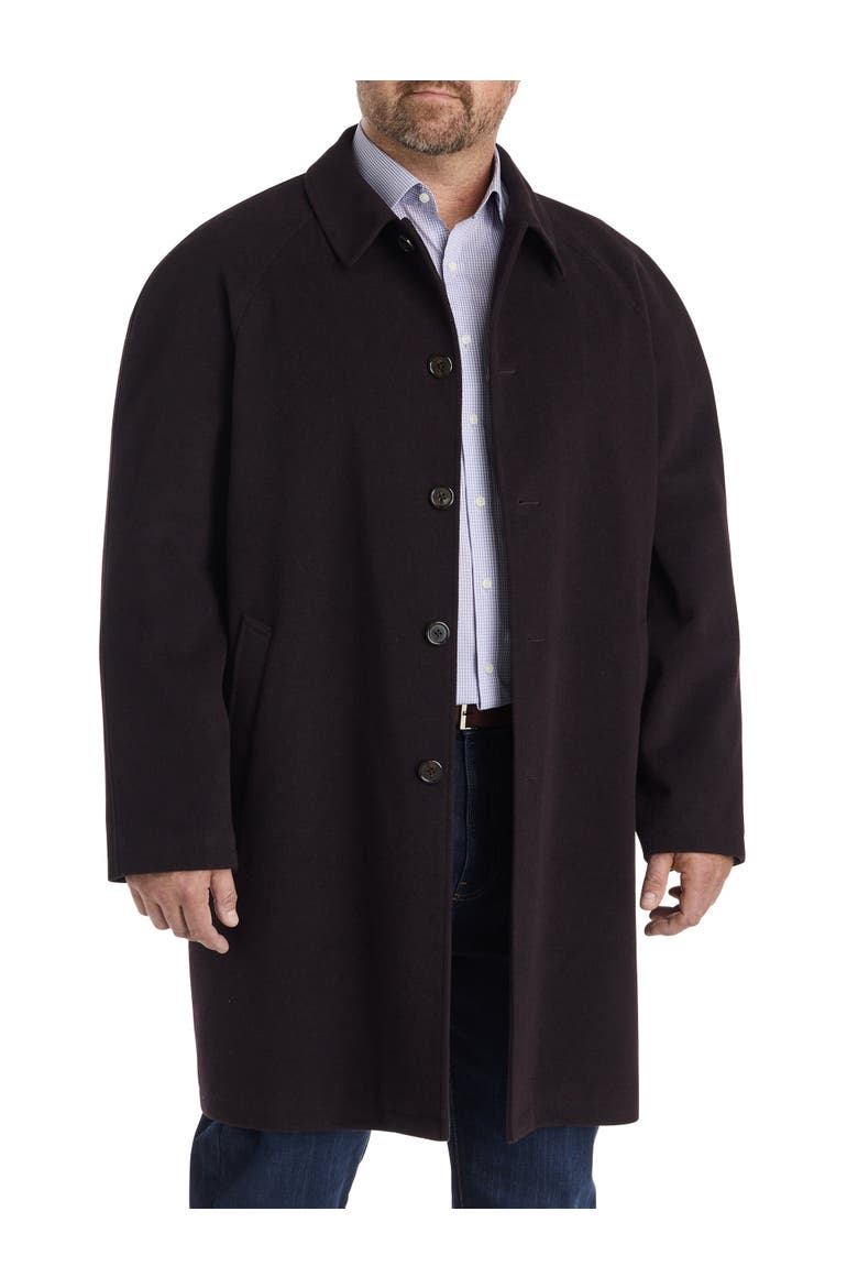 Big & Tall Kobler Overcoat, Main, color, WINE