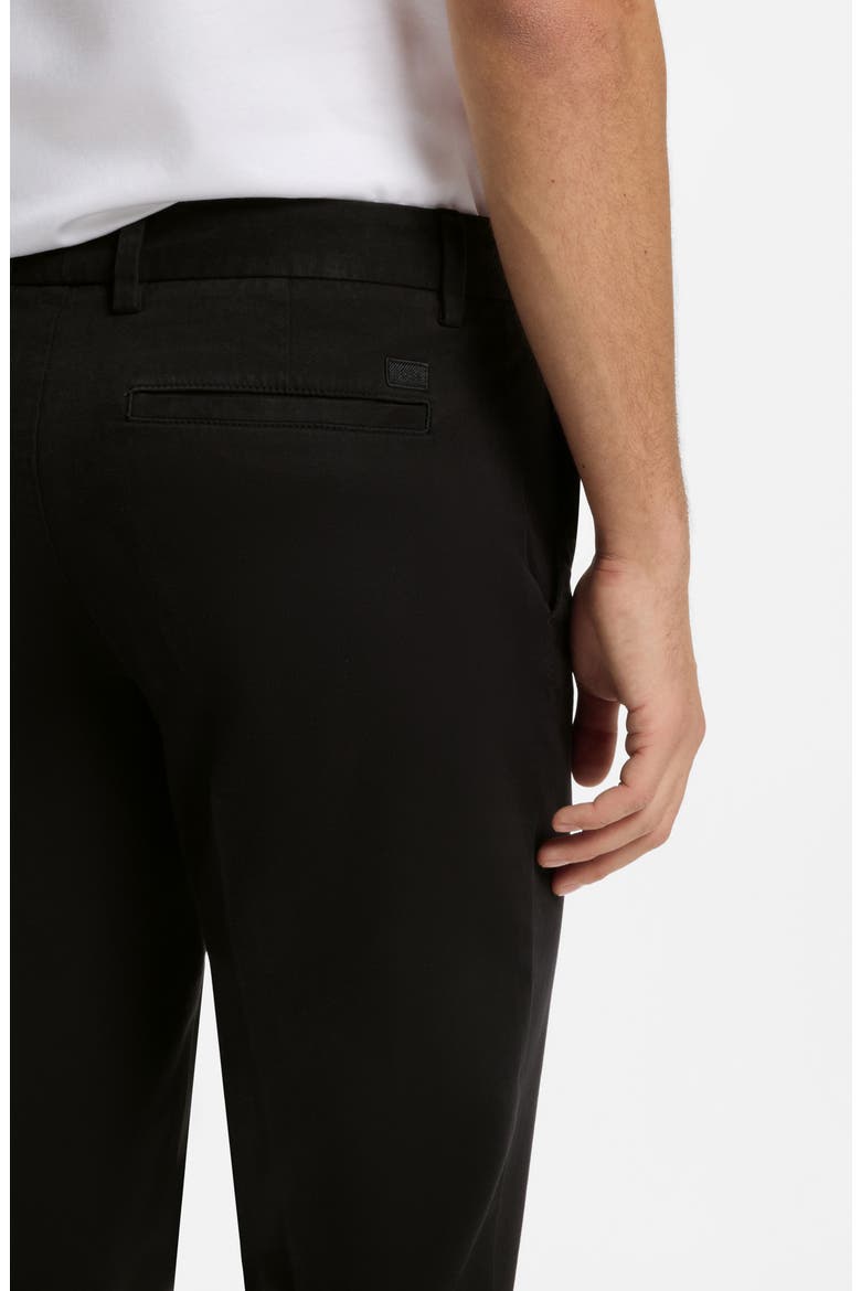 Kaiton Slim Fit Flat Front Stretch Cotton Chinos, Alternate, color, BLACK