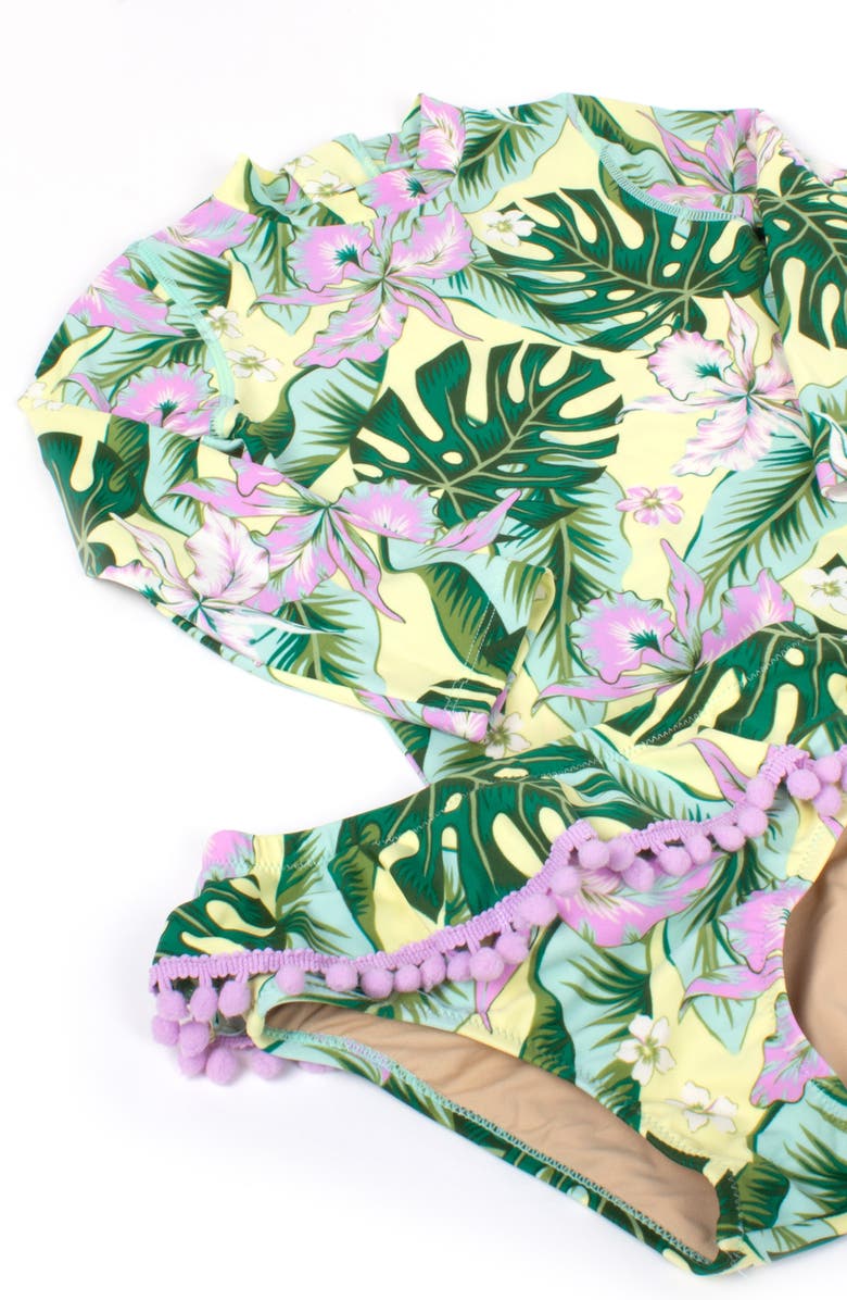 Shade Critters Tropical Oasis Two-Piece Rashguard Swimsuit, Alternate, color, 