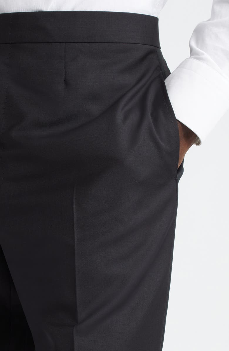 ZEGNA Wool & Mohair Tuxedo Trousers, Alternate, color, Black