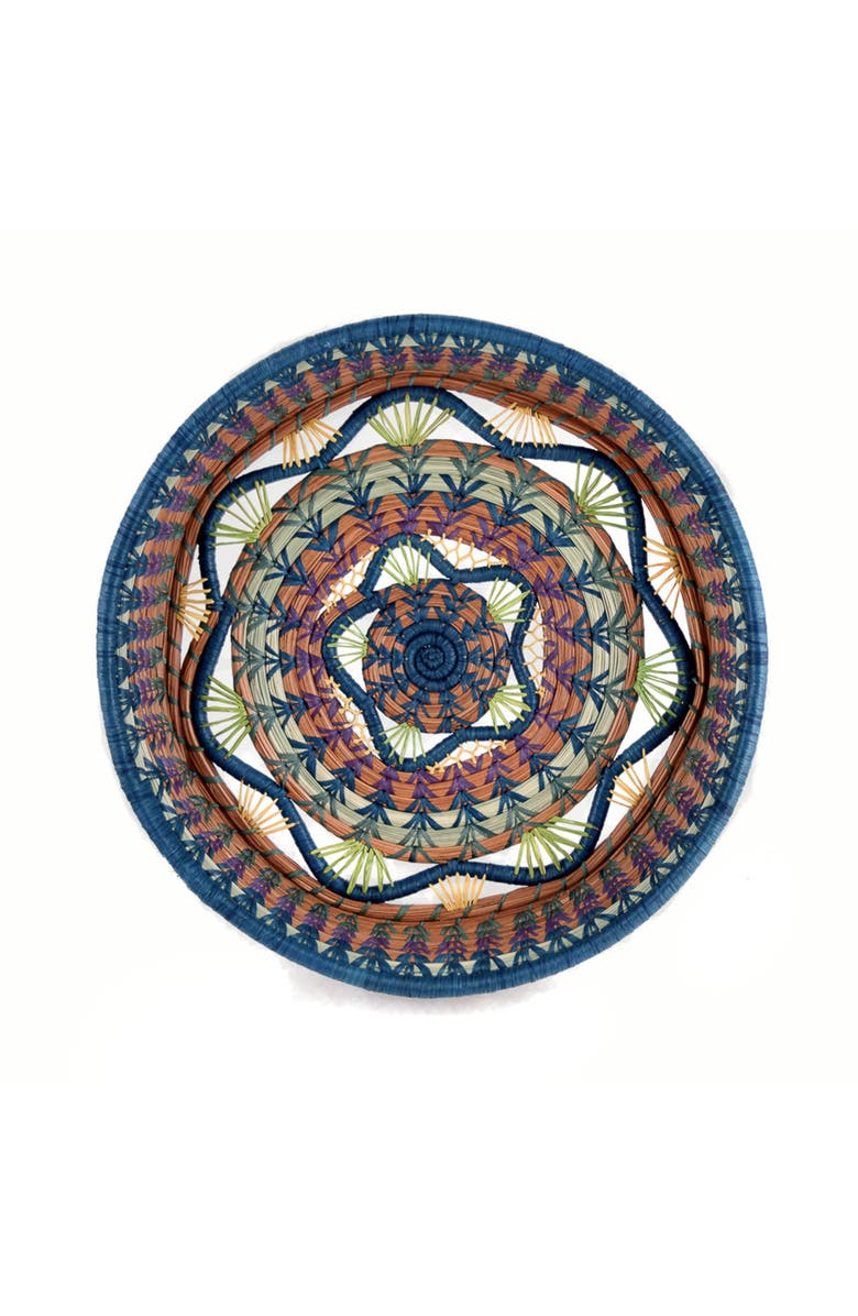 Mayan Hands Rosenda Basket in Teal, Main, color, Teal