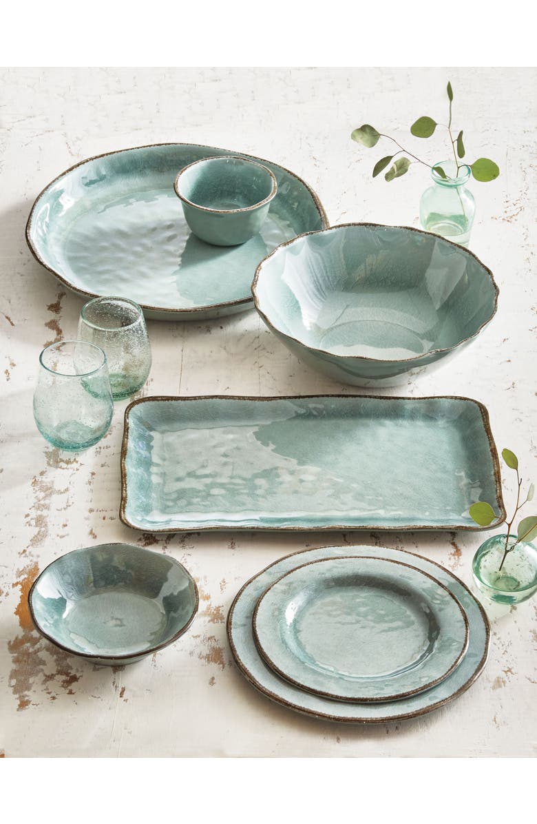 tag Veranda Slate Blue Melamine Serving Platter Dishwasher Safe, Alternate, color, Blue