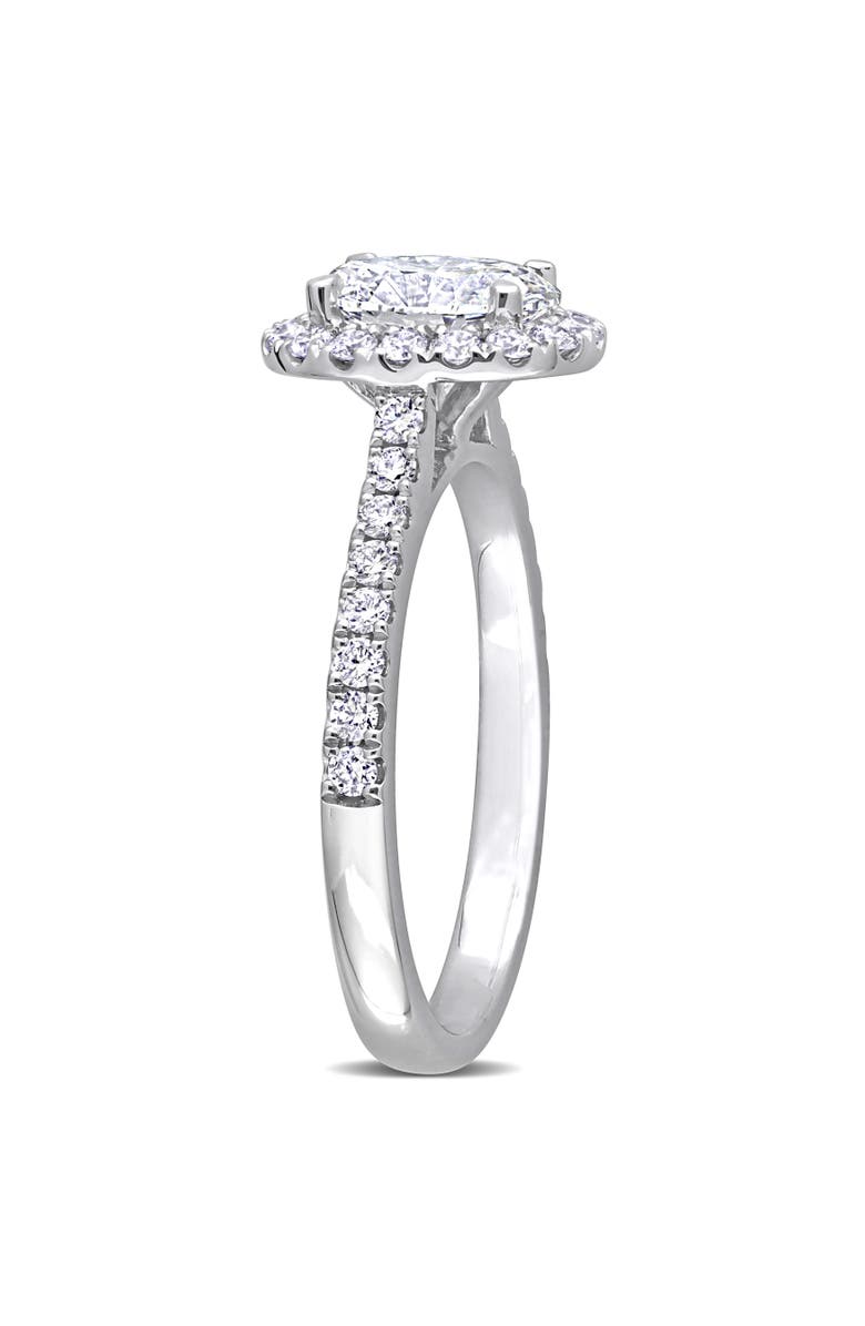 Julianna B. 1-1/2 CTW Lab-Grown Diamond Oval Halo Ring 14k, Alternate, color, White Gold