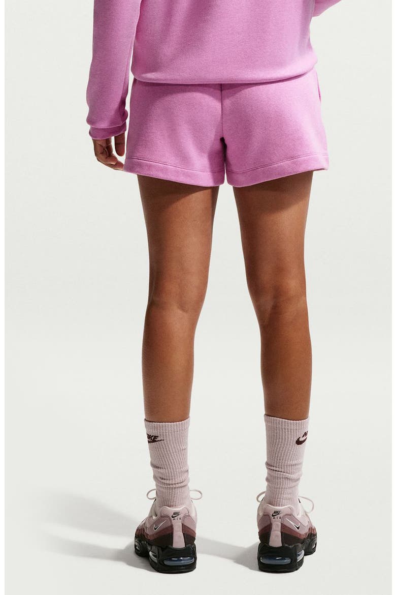 Club Fleece Shorts, Alternate, color, LIGHT MAGENTA/ WHITE