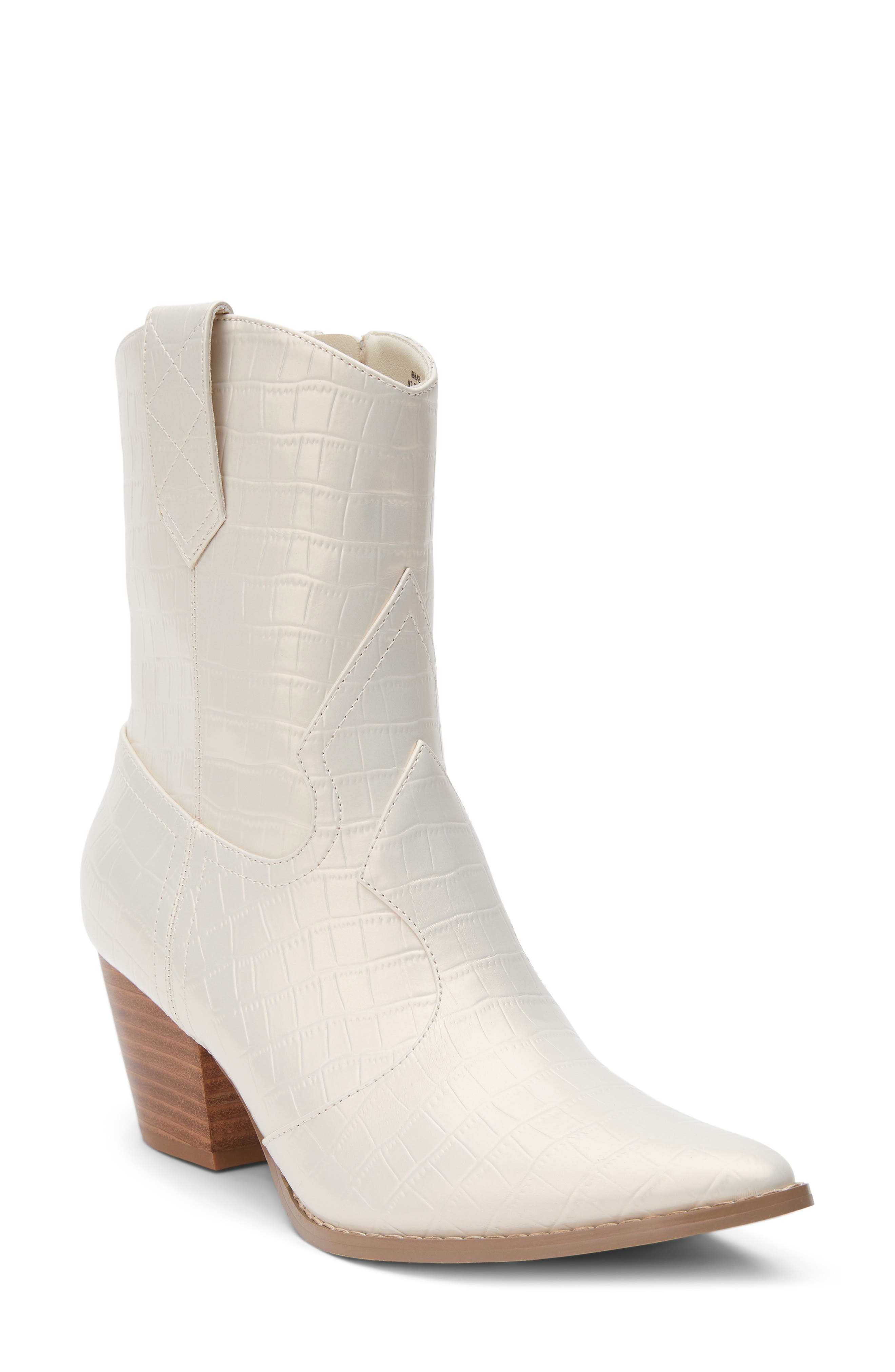 Bambi Western Boot, Main, color, PEARL CROC SYNTHETIC