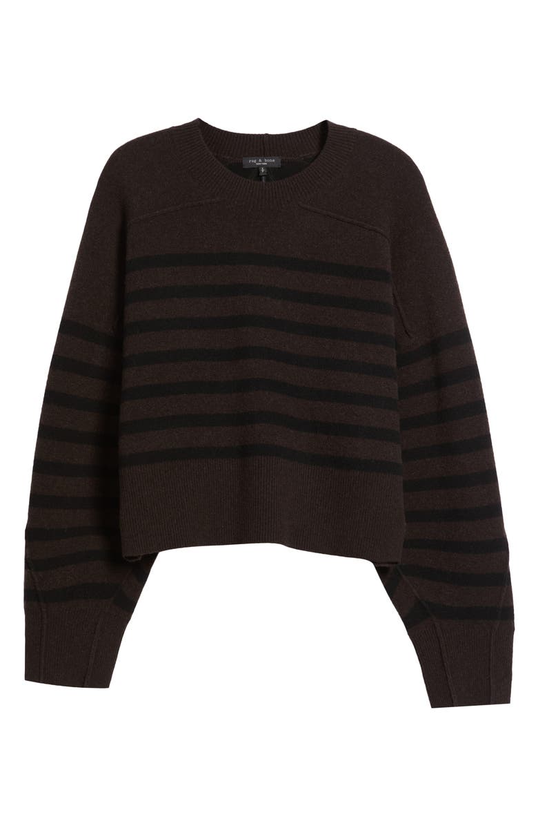 Bridget Stripe Crewneck Wool Blend Sweater