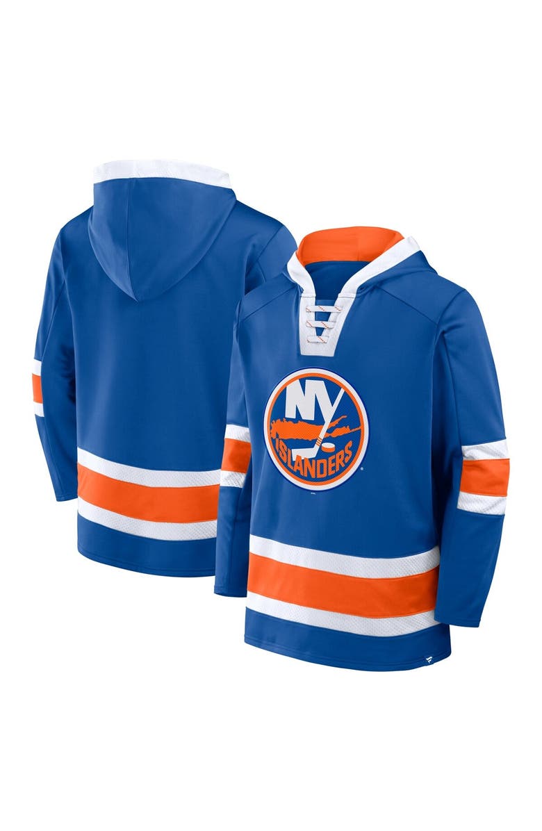 FANATICS Men's Fanatics  Royal New York Islanders Inside Line Fleece Pullover Hoodie, Alternate, color, Royal