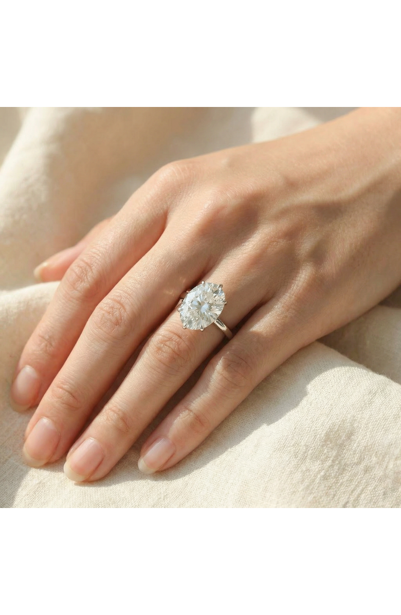 Bliss Diamond Certified 3CT Platinum Oval Diamond 6-Prong Solitaire Engagement Ring Lab Grown, Alternate, color, Platinum