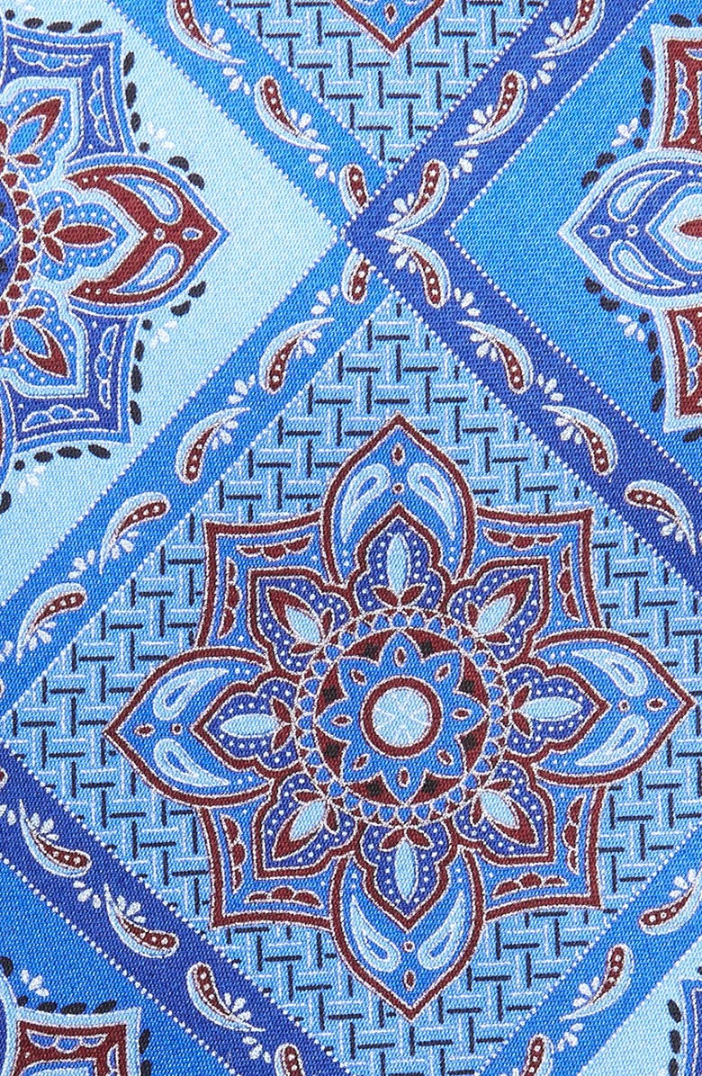 ZEGNA Ermenegildo Zegna Paisley Grid Silk Tie, Alternate, color,