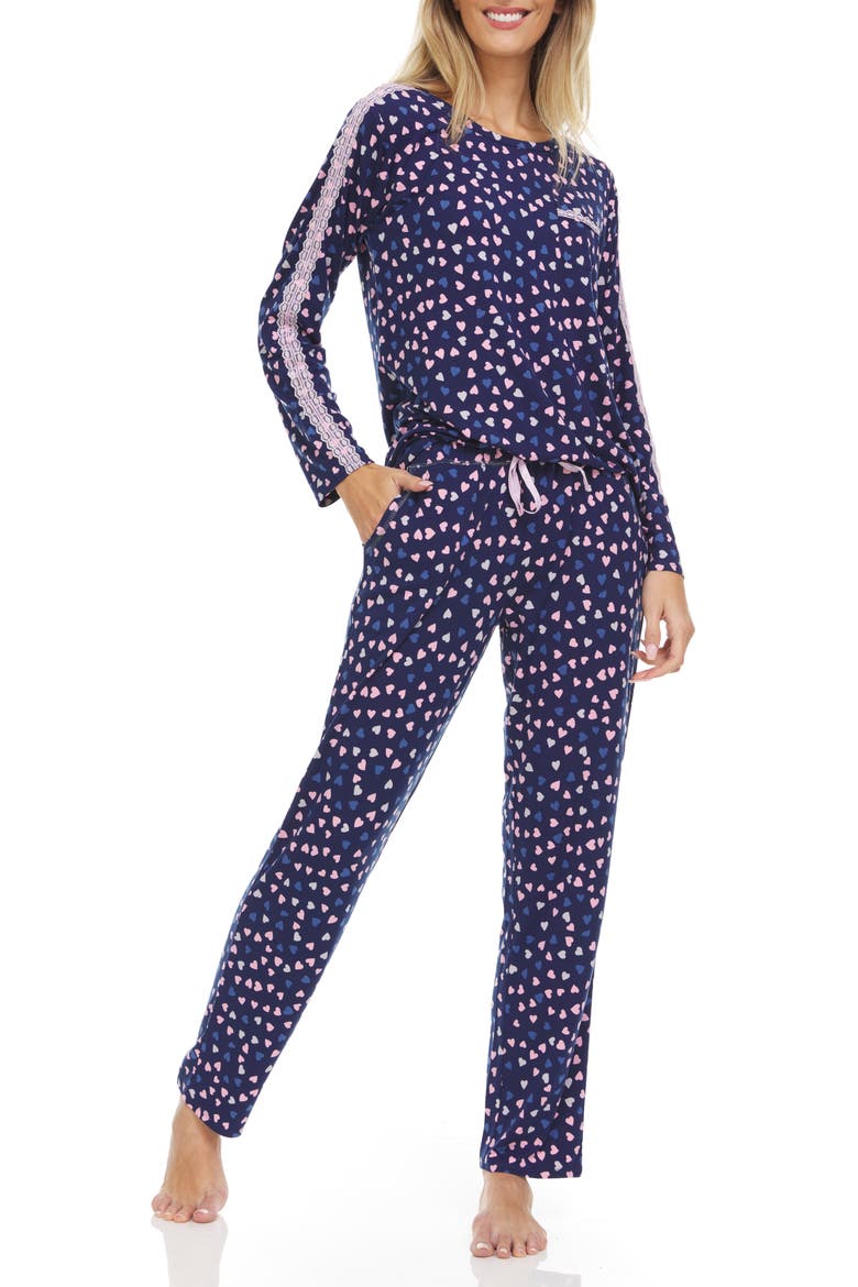 Erica Print Pajamas, Alternate, color, BLUE