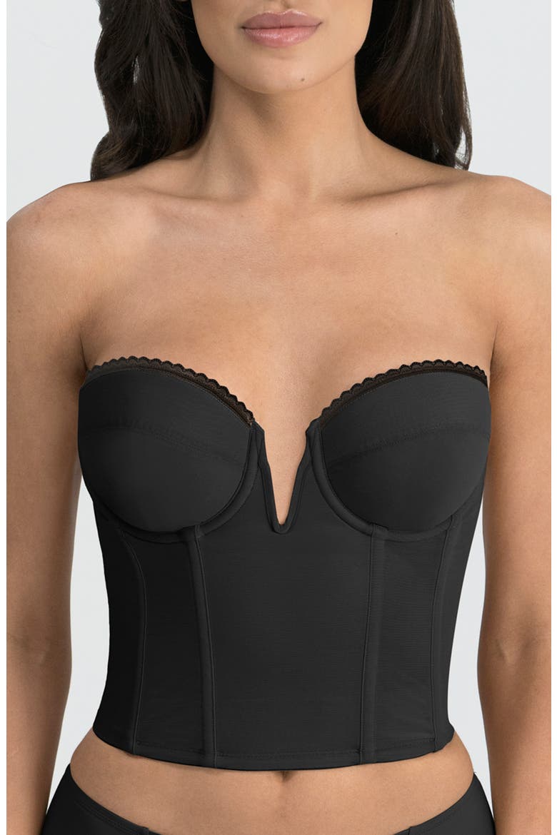 Valerie Underwire Bustier, Main, color, BLACK