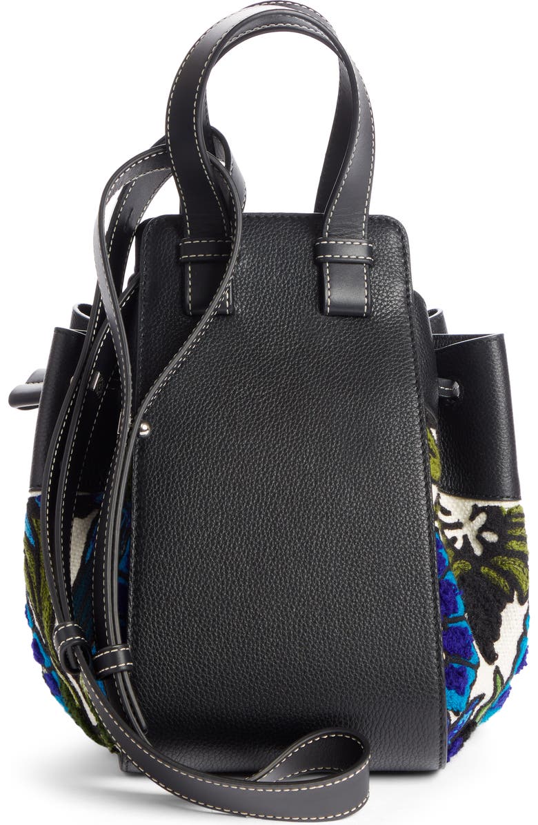 Loewe Small Hammock Floral Leather Hobo Bag, Alternate, color,