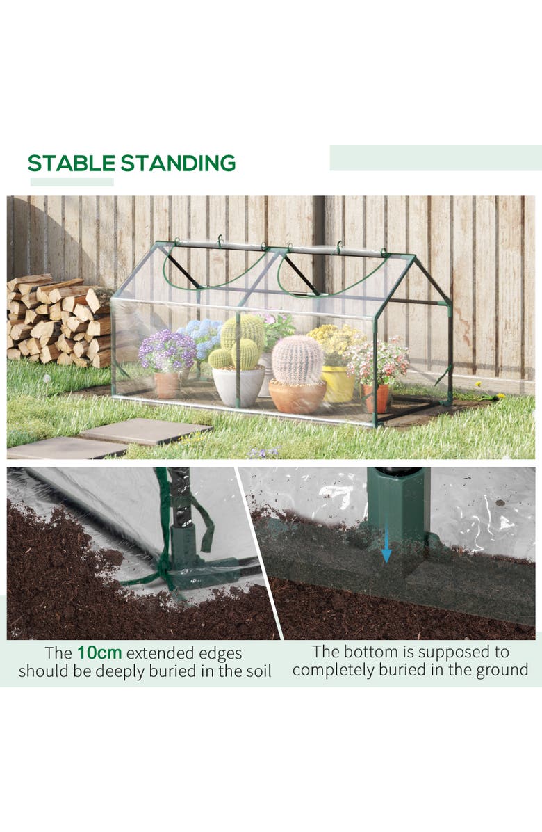 Outsunny Mini Greenhouse, Alternate, color, Clear